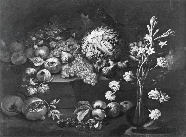 Christie's — Autore non indicato - sec. XVII - Natura morta con frutta e vaso di fiori — insieme
